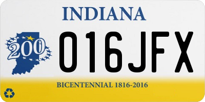 IN license plate 016JFX