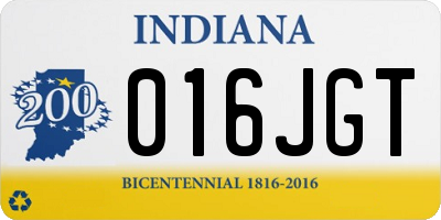 IN license plate 016JGT