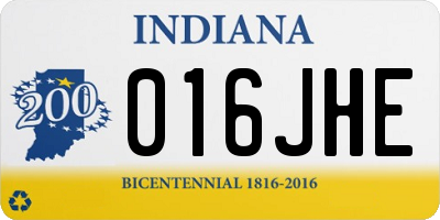 IN license plate 016JHE