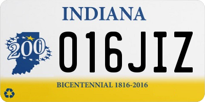 IN license plate 016JIZ