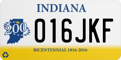 IN license plate 016JKF
