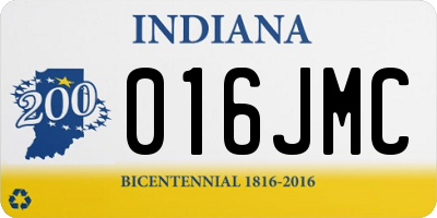 IN license plate 016JMC