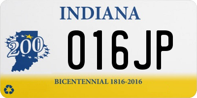IN license plate 016JP