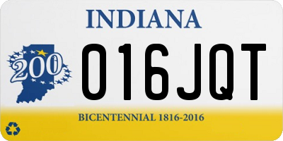 IN license plate 016JQT