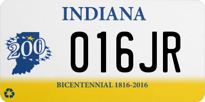 IN license plate 016JR