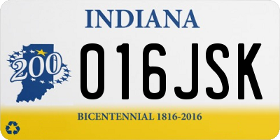 IN license plate 016JSK