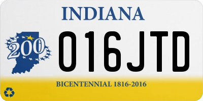 IN license plate 016JTD