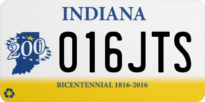 IN license plate 016JTS