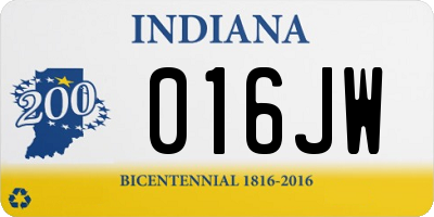 IN license plate 016JW