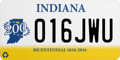 IN license plate 016JWU