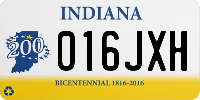 IN license plate 016JXH