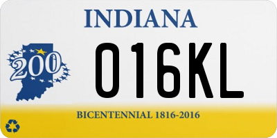 IN license plate 016KL