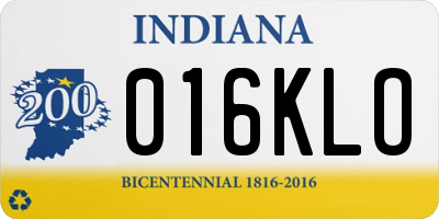 IN license plate 016KLO