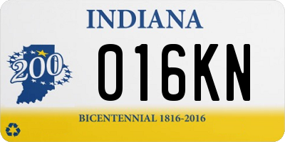 IN license plate 016KN