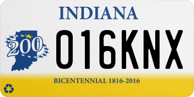 IN license plate 016KNX