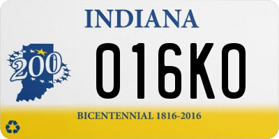 IN license plate 016KO