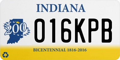 IN license plate 016KPB
