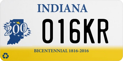 IN license plate 016KR