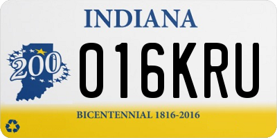 IN license plate 016KRU