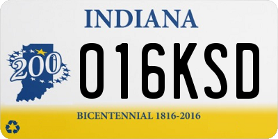 IN license plate 016KSD