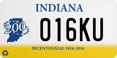 IN license plate 016KU
