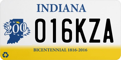 IN license plate 016KZA