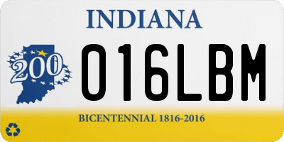 IN license plate 016LBM
