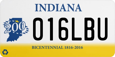 IN license plate 016LBU