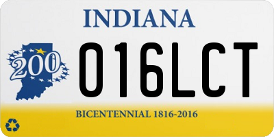 IN license plate 016LCT