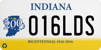 IN license plate 016LDS