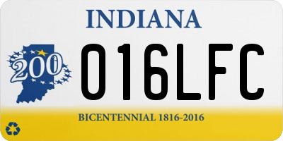 IN license plate 016LFC