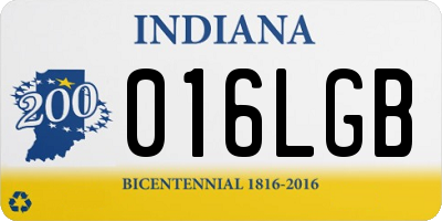 IN license plate 016LGB