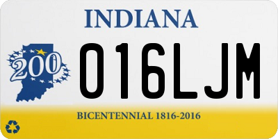 IN license plate 016LJM