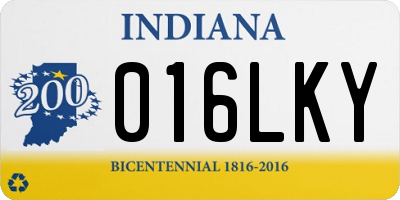 IN license plate 016LKY