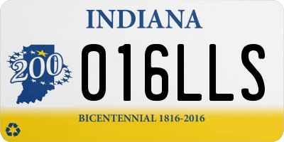 IN license plate 016LLS