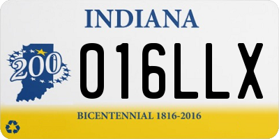 IN license plate 016LLX