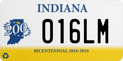 IN license plate 016LM