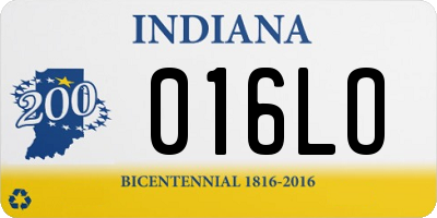 IN license plate 016LO