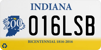 IN license plate 016LSB