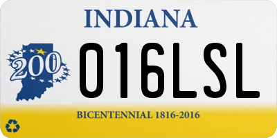 IN license plate 016LSL