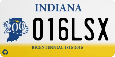 IN license plate 016LSX