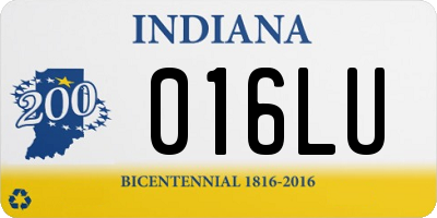 IN license plate 016LU