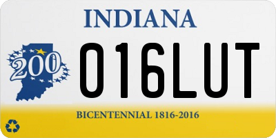 IN license plate 016LUT