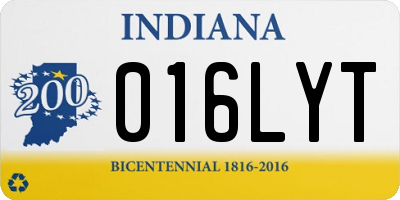 IN license plate 016LYT