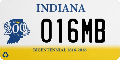 IN license plate 016MB