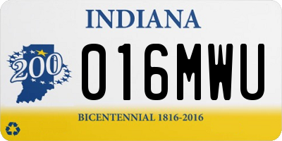 IN license plate 016MWU