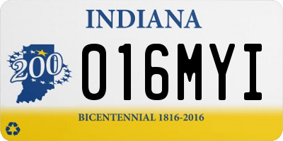 IN license plate 016MYI