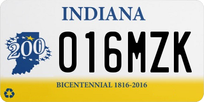 IN license plate 016MZK