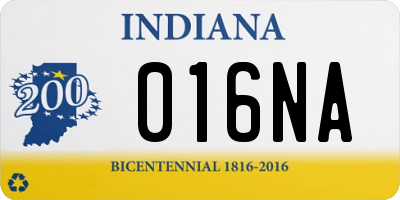 IN license plate 016NA