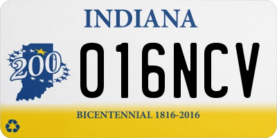 IN license plate 016NCV